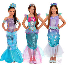 Faschingskostüm Mädchen Meerjungfrau Kostüm Kinder Fasching Karneval blau rosa