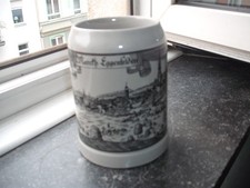 Marcth Eggenfelden, Bierkrug 0,5l  Gerz # Ortsansicht # Sparkasse