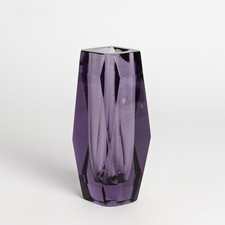 Tschechische Glas Vase Pavel Hlava zugeschrieben Lila Czech art glass vintage