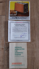 AKA Elektro Dresden Bedienungsanleitung für Toaster E 20 DDR 1979 + Beilagen