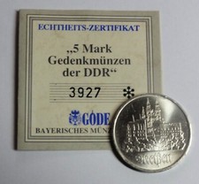 DDR Sondermünze 5 Mark 1972 A - Die Stadt Meißen - st/unc Kapsel  und Zertifikat