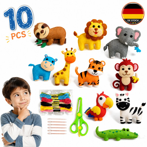 Nähen kinder filztiere - filztiere, 10