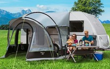 Berger Garda Reisevorzelt in hellgrau, Campingzubehör Wohnmobil Outdoor, B-Ware
