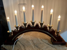 Lichterbogen (ca. 49 cm breit, 33 cm hoch), Holz, Fensterdekoration