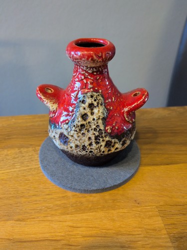 Fat lava vase rot 60er - vase,