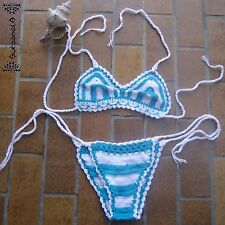 Häkelbikini Bikini crochet Hippie ethno Goa  Ibiza brazil neu psy inde Strick S