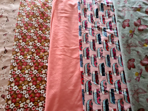 Stoffpaket rosa bunt 5 - stoffpaket,