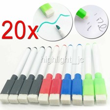20 Stk Magnet Whiteboard Marker Stifte Board Tafelwischer Flipchartmarker
