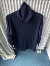 Damen Rollkragenpullover Gr. 44 | 100% Reine Schurwolle |Pullover Dunkelblau