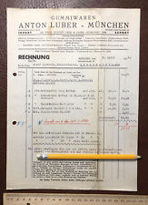 Luber München Gummi Windelhose Zelluloid Spielzeug 1934 Rechnung Altenmarkt 1737