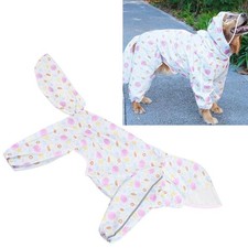 Large Dog Raincoat Breathable Transparent Brim 4 Legs Cartoon Dog Rain Jacket