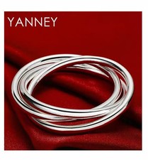 Armreif 925 Sterling Silber Plattiert Damen Armband Mode Schmuck 8x8 cm