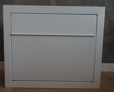 Briefkasten weiß RAL 9016 pulverbeschichtet für Wandbefestigung