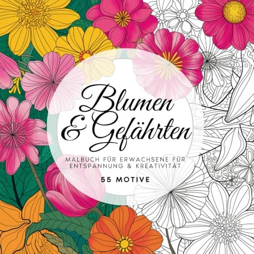 Malbuch für erwachsene blumen - malbuch,