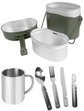 Bundeswehr Campinggeschirr Kochgeschirr Outdoor Essgeschirr 7 Teilig - Rostfrei