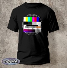 Testbild T-Shirt Fernseher Shirt Retro Fun Bildschirm Röhrenfernseher S-5XL