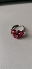 Toller Konplott Ring Mit Pinken Und Roten Kristall Steinen