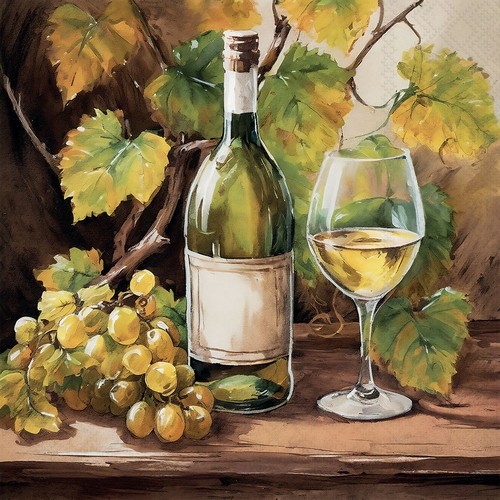 Servietten wine and grapes - servietten,