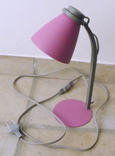 Kinder Schreibtischlampe, Tischleuchte mit Standfuß, pink-grau, 33 cm, Massive I