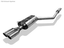  Sportauspuff-Komplettanlage Porsche 944 2.5l 2x80mm rund doppelwandig schräg