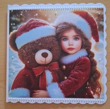 3D-Weihnachtskarte °Mädchen