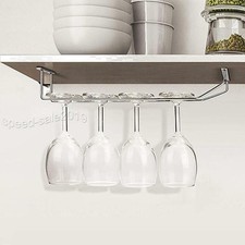 4er Set Weinglashalter Gläserhalter Hängeregal Küche Bar Glas Regal 16 Gläser