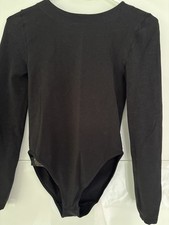 Schwarzer Langarm Body von