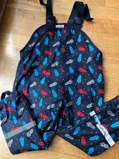 Blaue Matschhose Gr. 110 Raketen Hose f Kindergarten buddeln Matsch Buddelhose