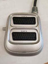 2 fach Scartumschalter Kabel Verteiler Umschaltbox Weiche Video