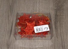 @ Glitzer Stern Girlande rot f. Weihnachten @