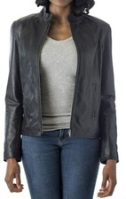 Zayn Leder Damen Jacke Schwarz