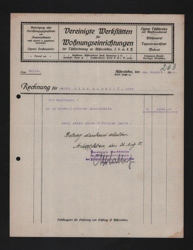 Aschersleben rechnung 1922 - aschersleben,,