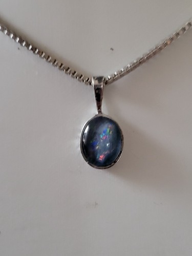 835er silber anhänger opal - silber,