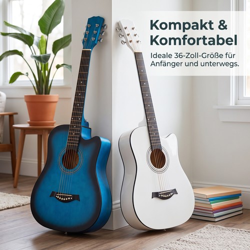 Akustikgitarre set lindenholz - akustikgitarre,