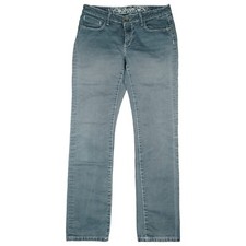 SOCCX Romy Damen Jeans Hose Straight used Look low 38 M W30 L34 grau dicke Naht