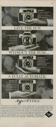1961 agfa optima camera iiis - 1961,