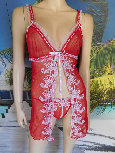 Rotes sexy babydoll - ,