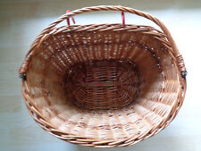 Radkorb Fahrradkorb Fahrradlenkerkorb Korb Weide Handarbeit Natur Stabil #A