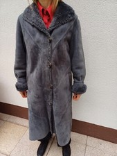 Lammfell Damenmantel in blau