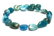 😏 Apatit rundlich ovale Nuggets ca. 7 bis 12 mm Edelsteinperlen 20 cm Strang 😉