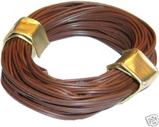 5m Kabel für Krippen-, Puppenhausbeleuchtung zweiadrig, 2x10x0,10 braun