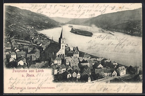Lorch rhein panorama mit - a.,