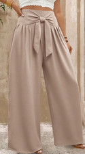 Shein Damen Leinenhose Beige