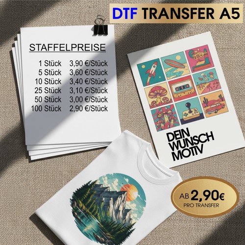 Dtf transfer bügelbild - transfer, a5