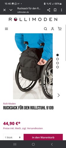 Rollstuhl rucksack tasche - rollstuhl,