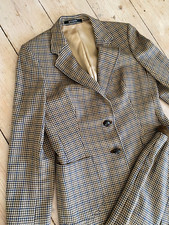 DAKS London Damenanzug Blazer + Rock TWEED Gr. 36 TOP! Wolle UK size 12 braun