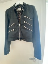 Damenbikerjacke Dolche & Gabbana Leder schwarz genraucht Grösse 38