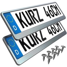 2 kurze Kennzeichenhalter 46cm