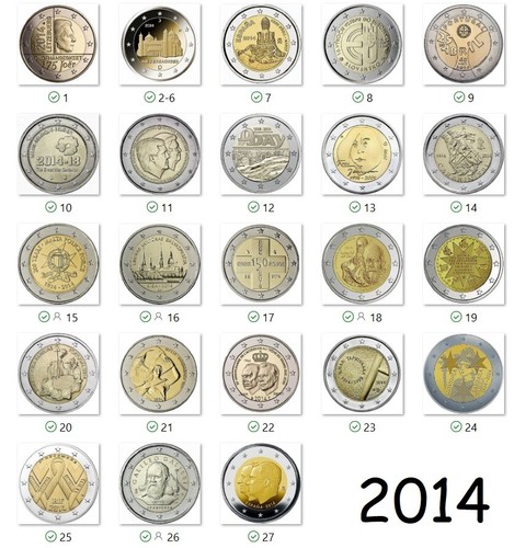 Euro gedenkmünze 2014 - euro,
