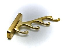 alte Garderobe mit 4er Haken Kleiderhaken Wandhaken Balkonhaken Messing 240g Top